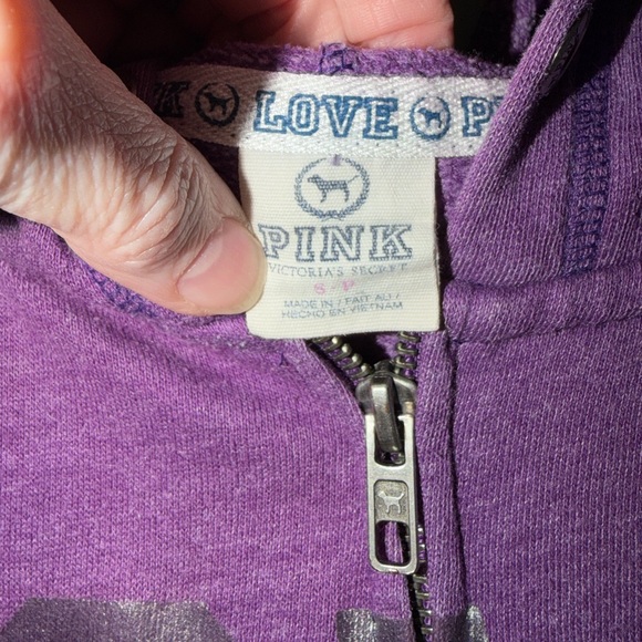 PINK Leopard 86 sequin hoodie - Picture 3 of 8